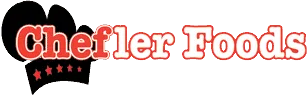 Chefler Foods logo featuring a chef's hat design, representing a professional food distributor and wholesale food supplier for the foodservice industry.