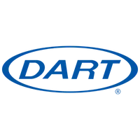 Blue italic DART logo on black background emphasizing speed and modern design.