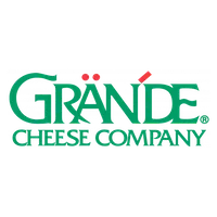 Grande Cheese Company green and red logo on a black background.