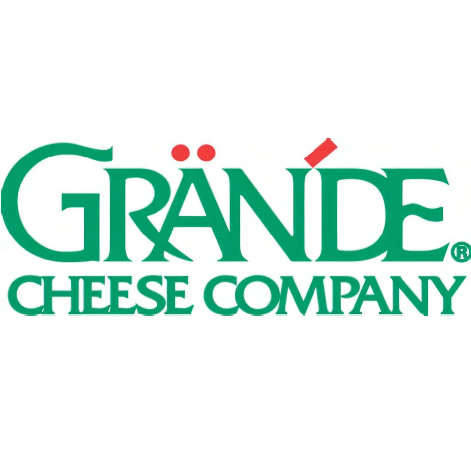 Grande Cheese Company logo featuring green text with red accent marks, representing a major wholesale cheese supplier and food distributor.