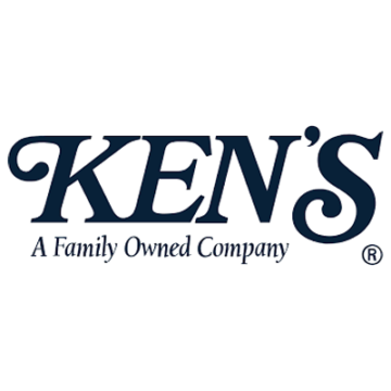Ken’s logo with tagline A Family Owned Company in elegant serif font on black background.